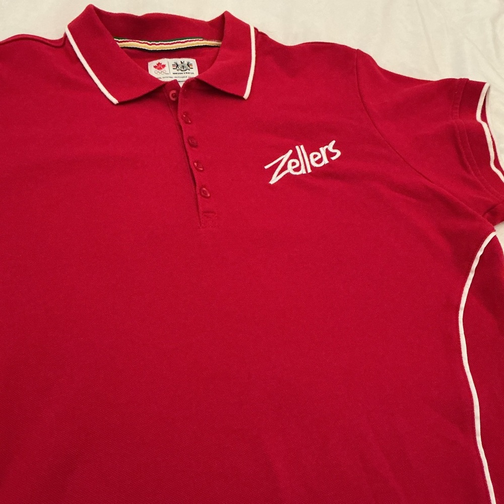 OFFICIAL - HBC Zellers Women’s Red Polo with White Trim - Olympics Official